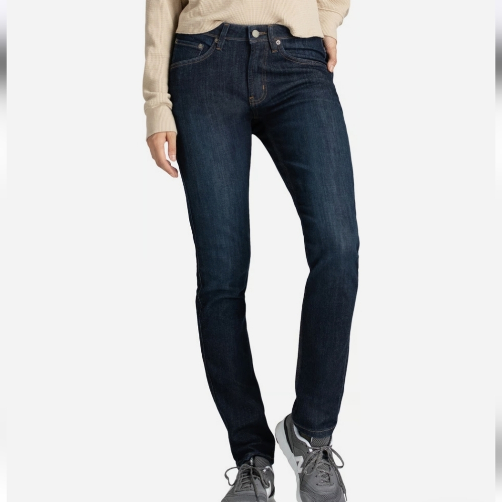 DU/ER Performance Denim Mid Rise Slim Straight - Womens